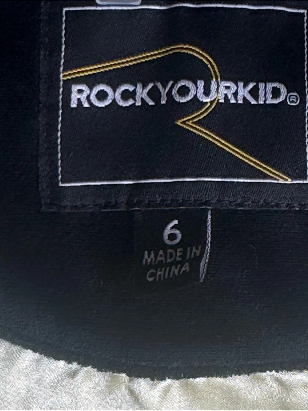 Rock Your Kid Kids Plush Bomber Jacket - Black size 6
